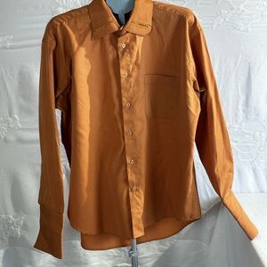 Bruno Conté Single Needle Tailor Men’s French Cuff 17 1/2 34-35 Dress Shirt